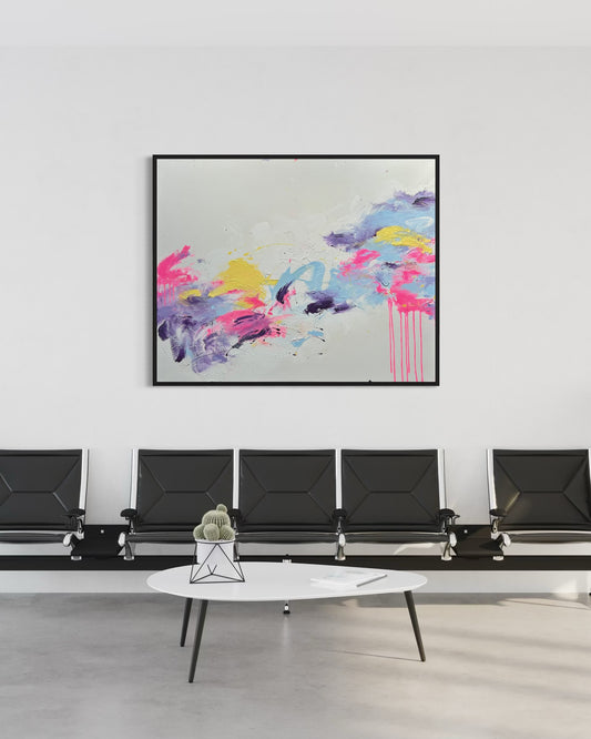 Studio Borowiec "SILENCE TURNS BLUE" 80x100 cm