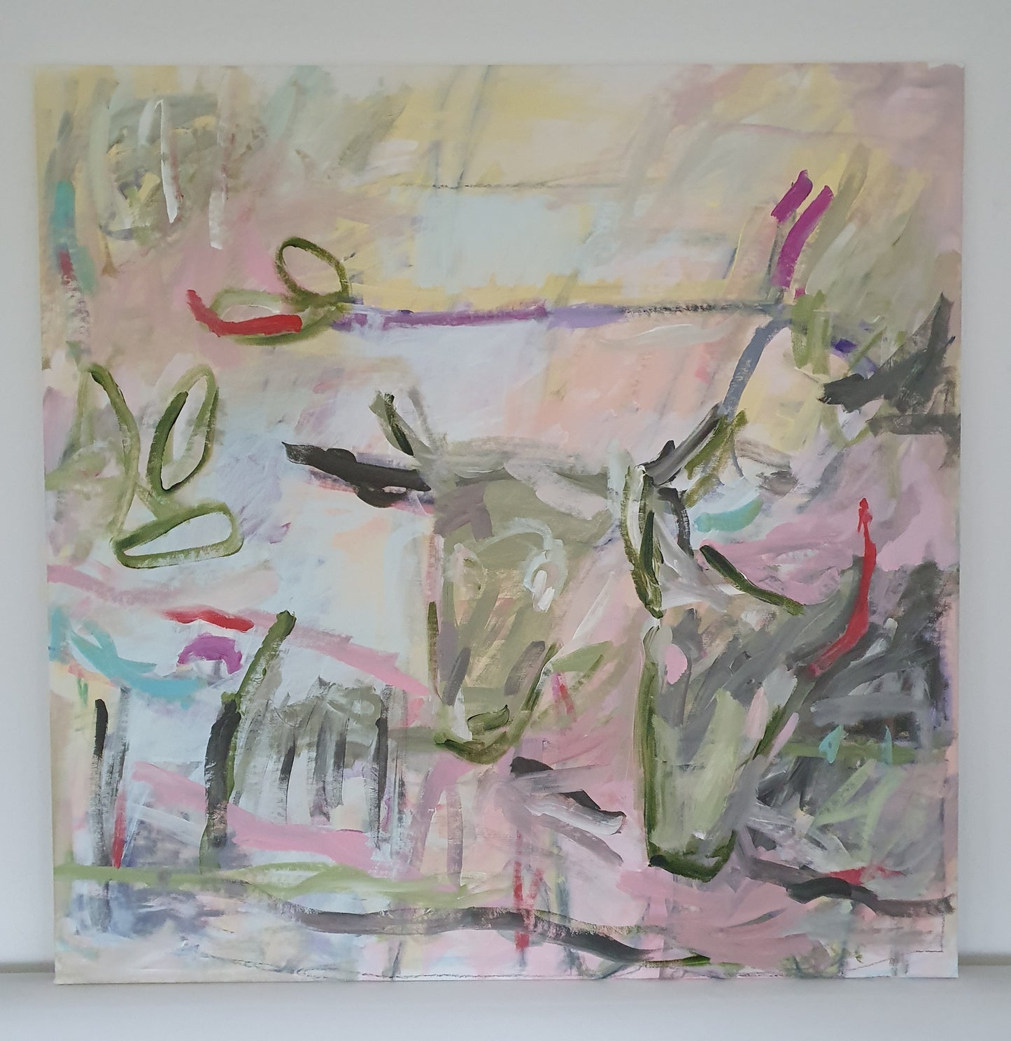 Jutta Widrinsky "WAITING TO BE FED II" 100x100 cm