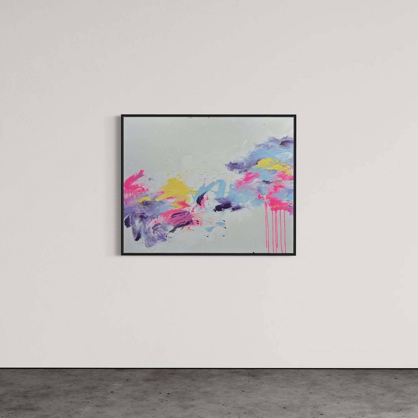 Studio Borowiec "SILENCE TURNS BLUE" 80x100 cm
