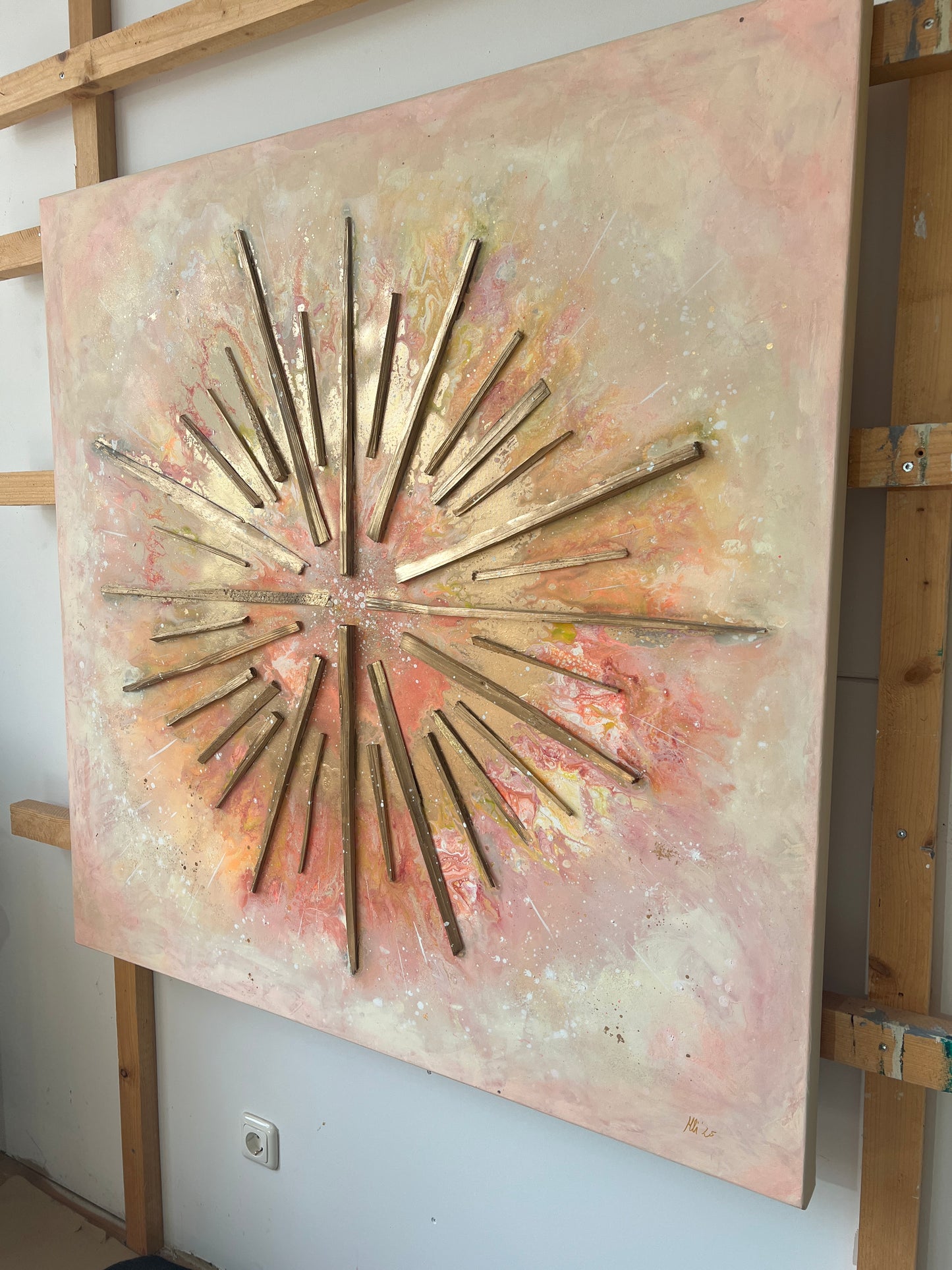 Melanie Lengowski "SUMMIT GLOW" 120x120 cm