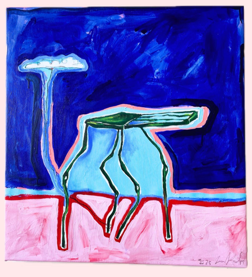 Lisa Pufahl "DALI HOMAGE NR.1" 65x70 cm