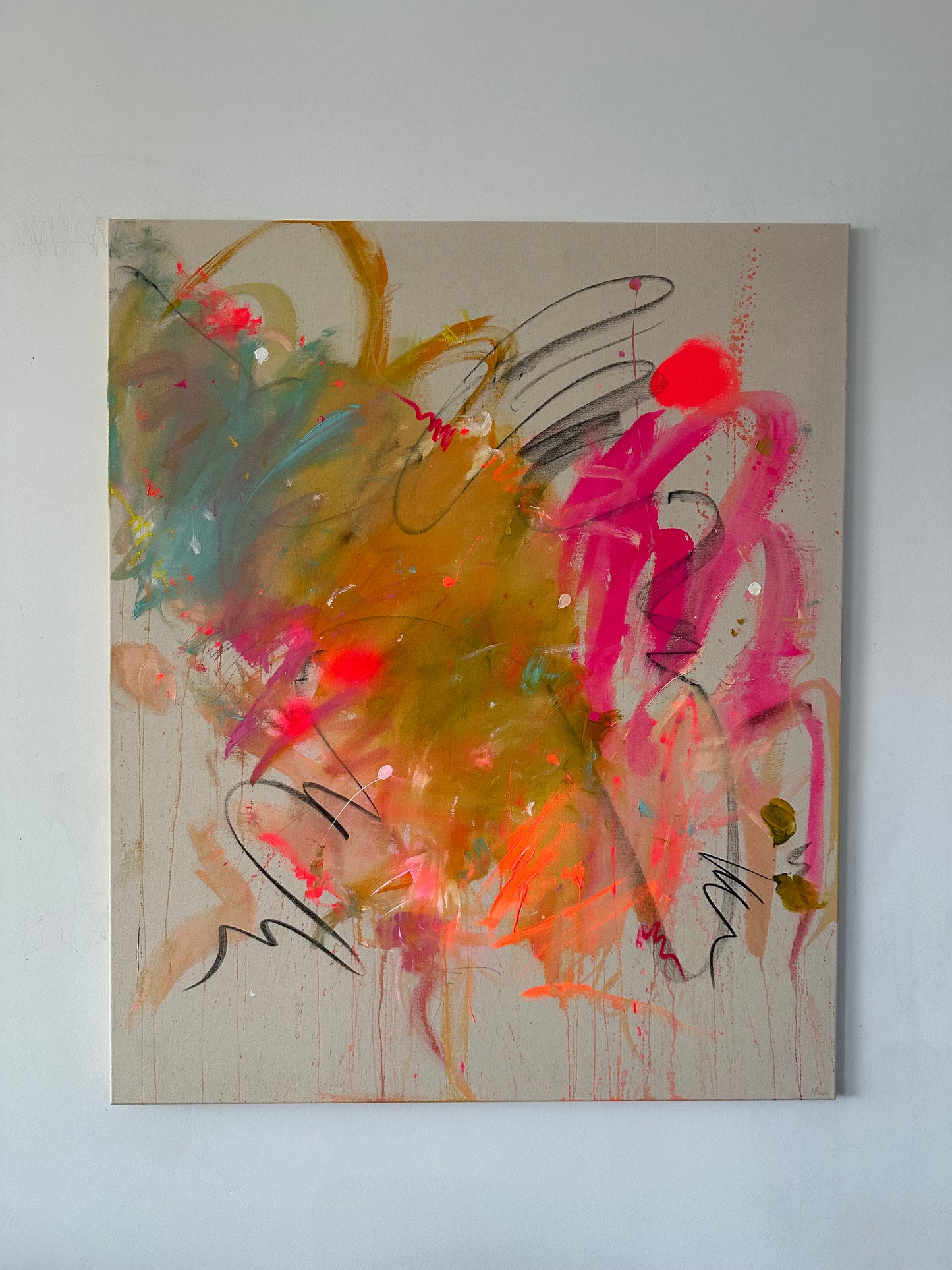 Julia Mann "PINK MOON" 120x100 cm