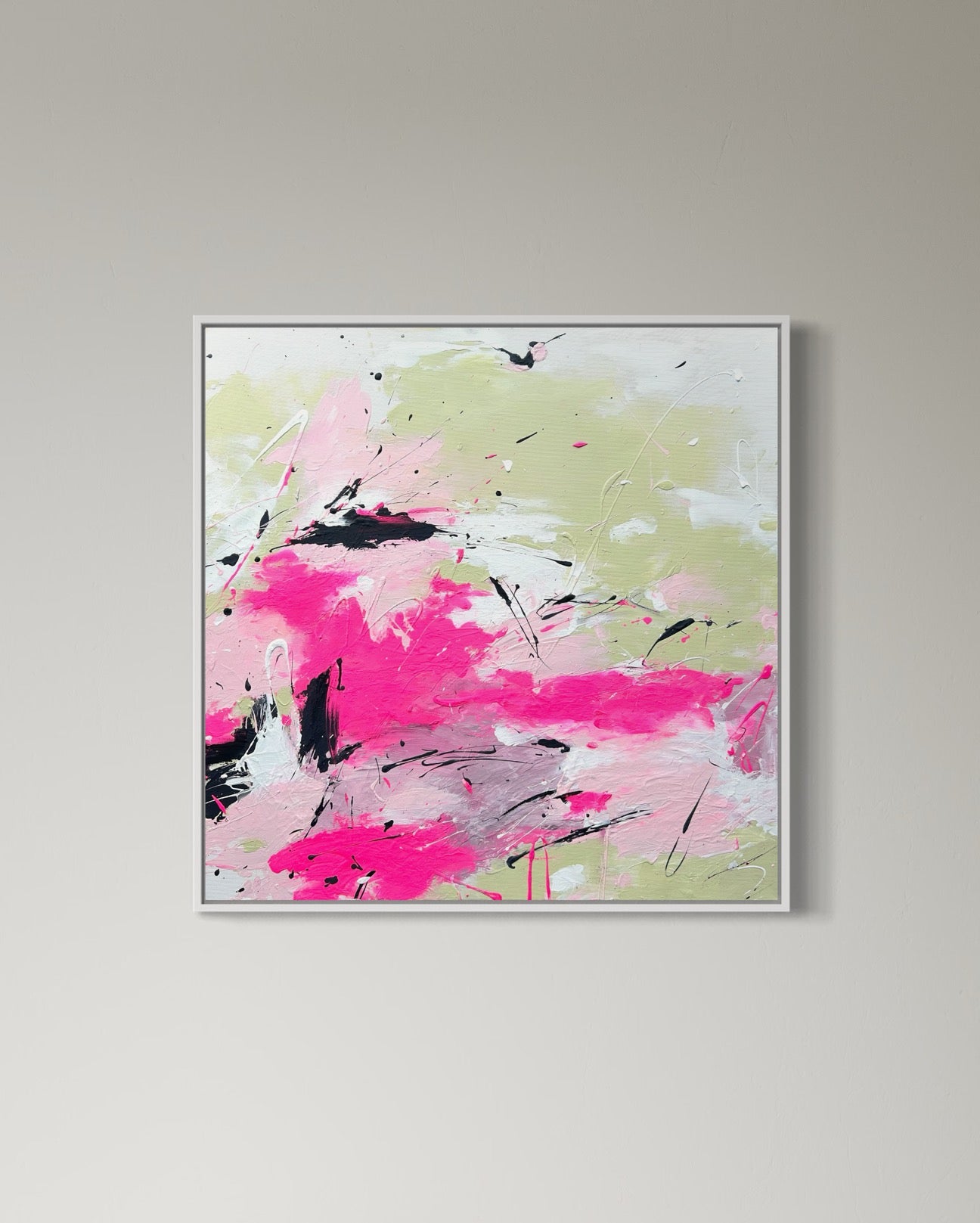 Studio Borowiec "WHERE PINK LEARNS TO BREATHE" 80x80 cm