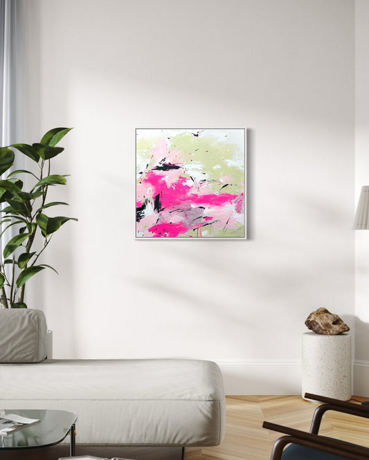 Studio Borowiec "WHERE PINK LEARNS TO BREATHE" 80x80 cm