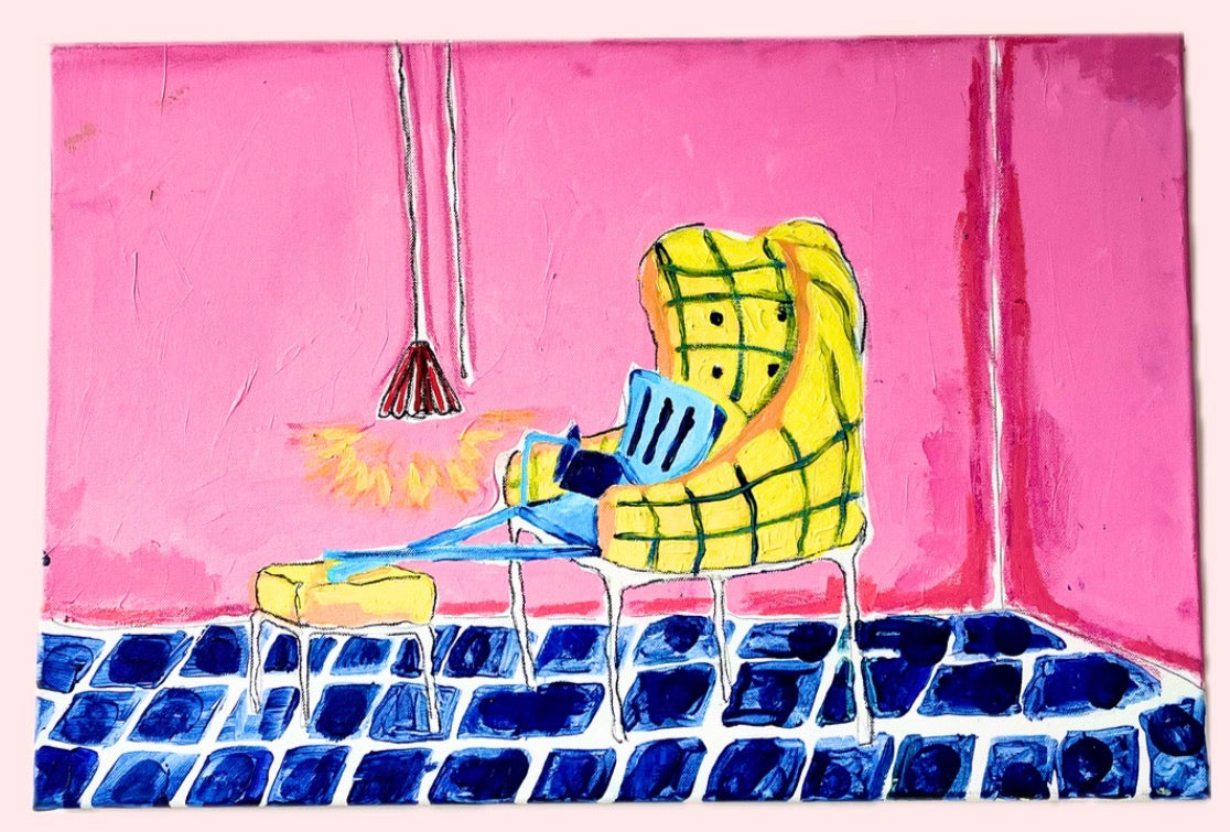 Lisa Pufahl "ENTSPANNTE DOPPELMORAL" 60x40 cm