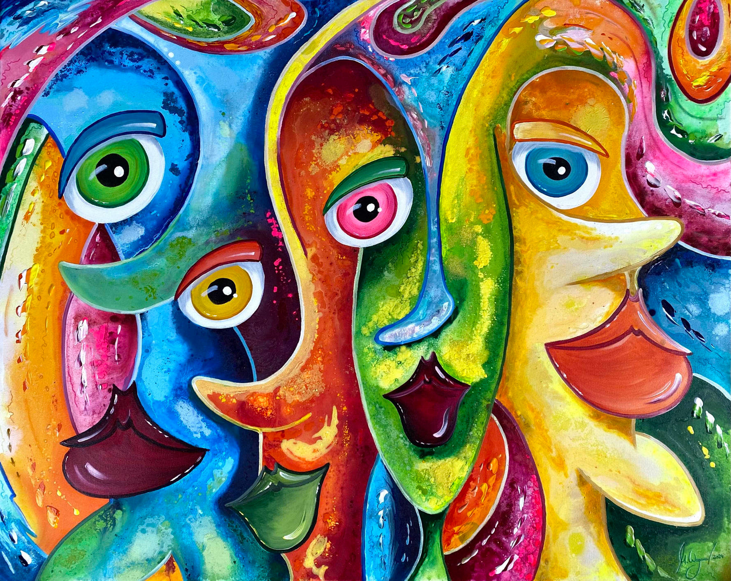 Mike Wagener "COLORFUL BEAUTY" 84,5x104,5 cm
