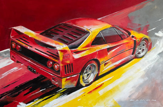 Ramon Bäurle "FERRARI F40" 150x100cm