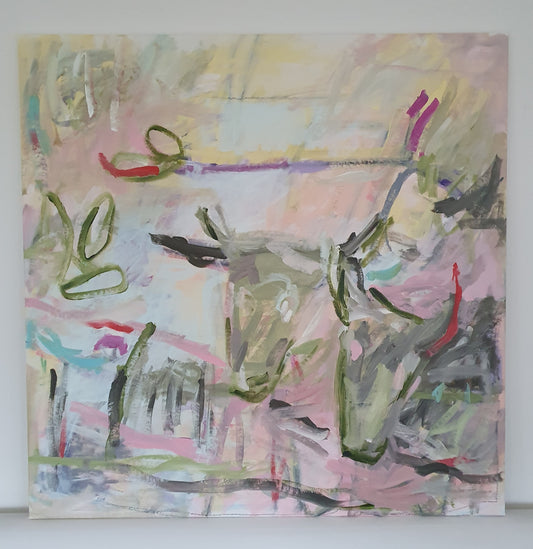 Jutta Widrinsky "WAITING TO BE FED II" 100x100 cm