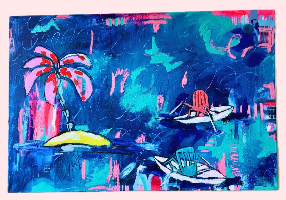 Lisa Pufahl "UNSERE INSEL" 120x80 cm