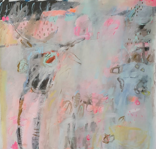Jutta Widrinsky "WAITING TO BE FED I" 100x100 cm