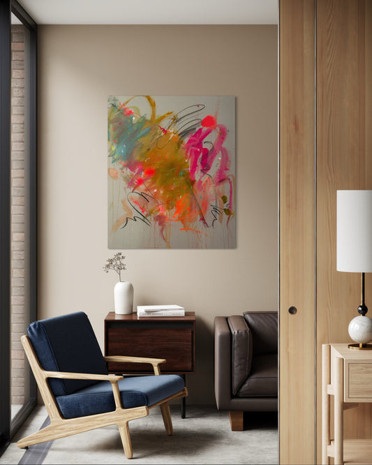 Julia Mann "PINK MOON" 120x100 cm