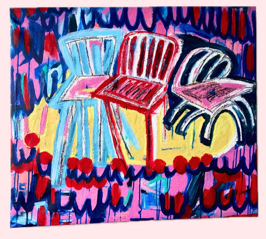 Lisa Pufahl "FAMILIENKONSTELLATION" 88x77 cm