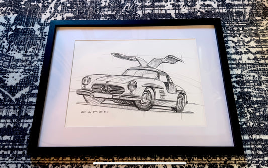 Ramon Bäurle "300SL Gullwing" 30x40cm